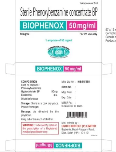 Sterile Phenoxybenzamine Concentrate BP